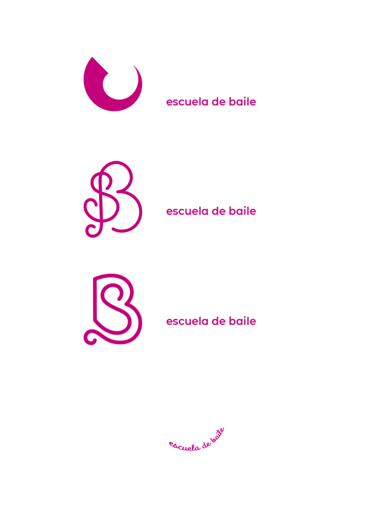 Bocetos digitales logo Sara Baixauli